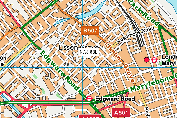 NW8 8BL map - OS VectorMap District (Ordnance Survey)