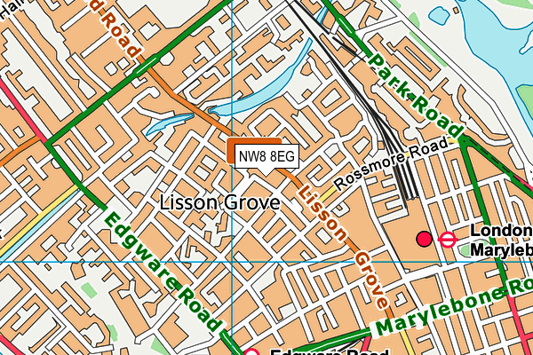NW8 8EG map - OS VectorMap District (Ordnance Survey)