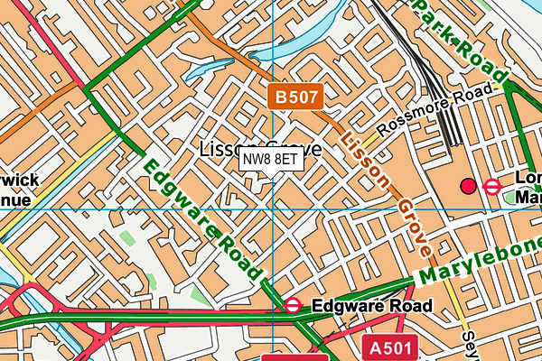 NW8 8ET map - OS VectorMap District (Ordnance Survey)