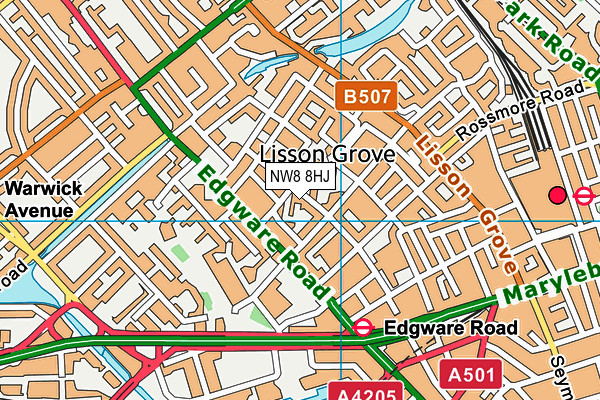 NW8 8HJ map - OS VectorMap District (Ordnance Survey)