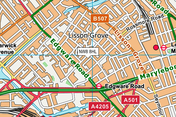 NW8 8HL map - OS VectorMap District (Ordnance Survey)