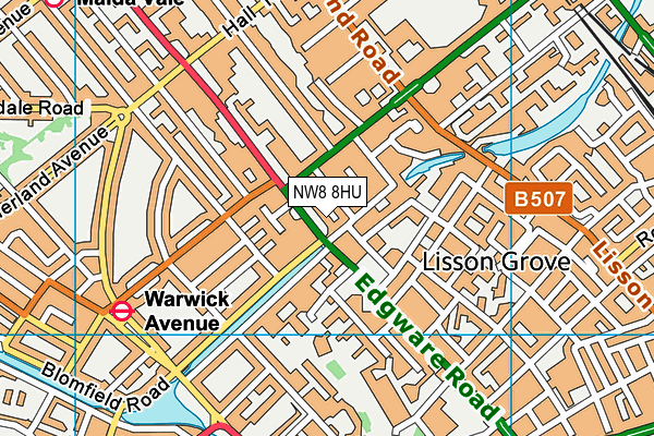 NW8 8HU map - OS VectorMap District (Ordnance Survey)