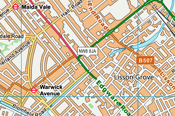 NW8 8JA map - OS VectorMap District (Ordnance Survey)