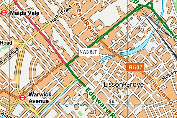 NW8 8JT map - OS VectorMap District (Ordnance Survey)