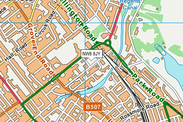 NW8 8JY map - OS VectorMap District (Ordnance Survey)