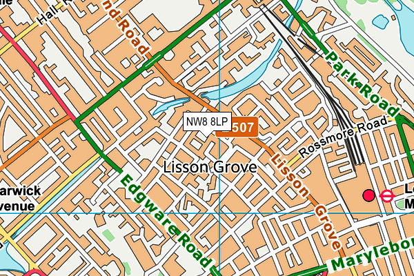 NW8 8LP map - OS VectorMap District (Ordnance Survey)