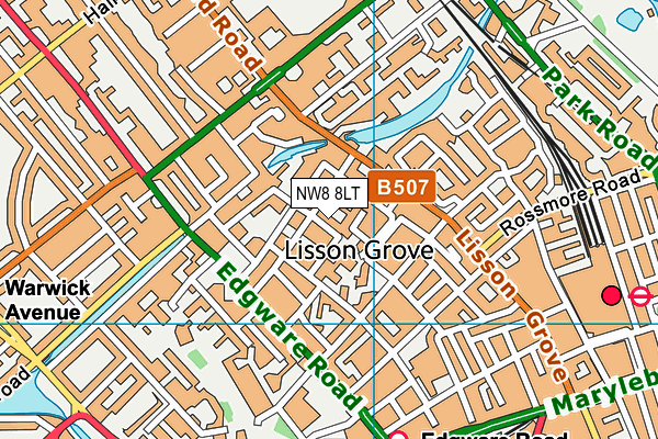NW8 8LT map - OS VectorMap District (Ordnance Survey)