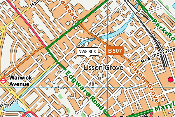 NW8 8LX map - OS VectorMap District (Ordnance Survey)