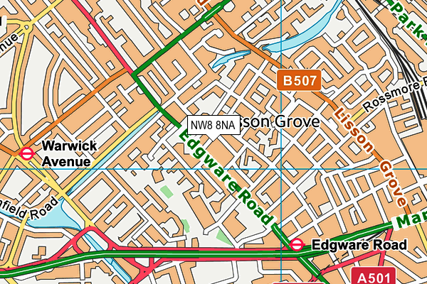 NW8 8NA map - OS VectorMap District (Ordnance Survey)