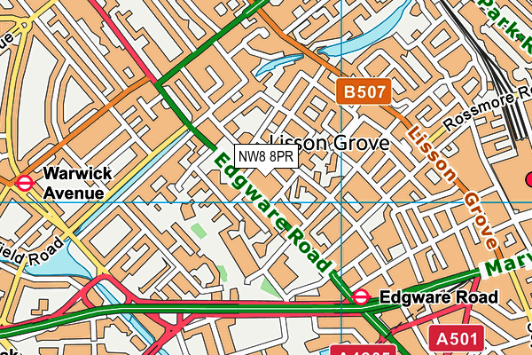 NW8 8PR map - OS VectorMap District (Ordnance Survey)