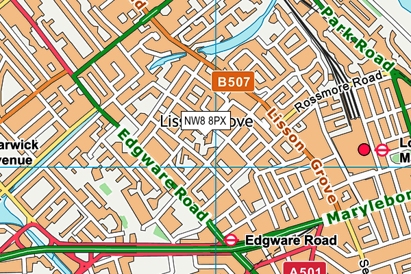 NW8 8PX map - OS VectorMap District (Ordnance Survey)