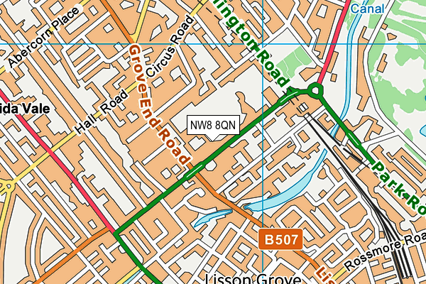 NW8 8QN map - OS VectorMap District (Ordnance Survey)