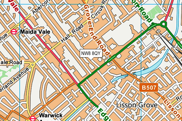 NW8 8QY map - OS VectorMap District (Ordnance Survey)