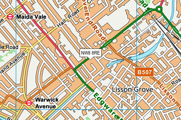 NW8 8RE map - OS VectorMap District (Ordnance Survey)