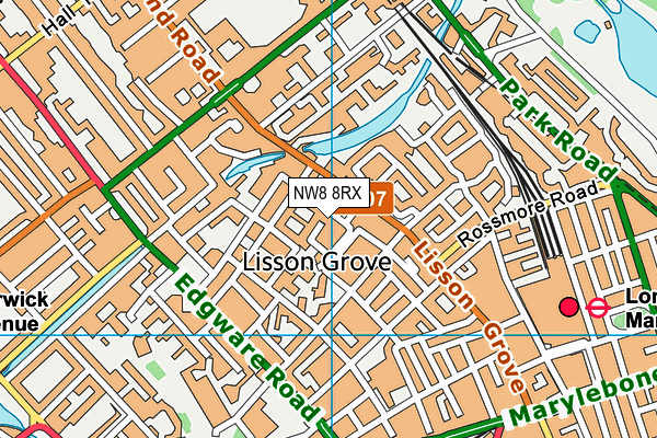 NW8 8RX map - OS VectorMap District (Ordnance Survey)