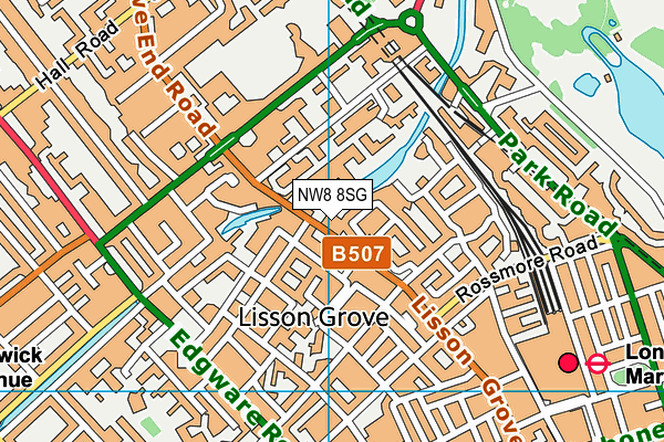 NW8 8SG map - OS VectorMap District (Ordnance Survey)