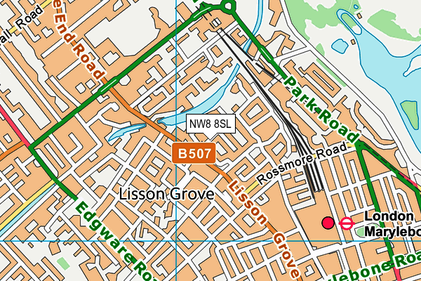 NW8 8SL map - OS VectorMap District (Ordnance Survey)