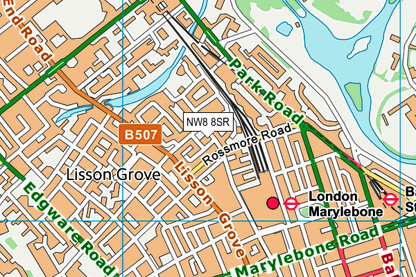 NW8 8SR map - OS VectorMap District (Ordnance Survey)