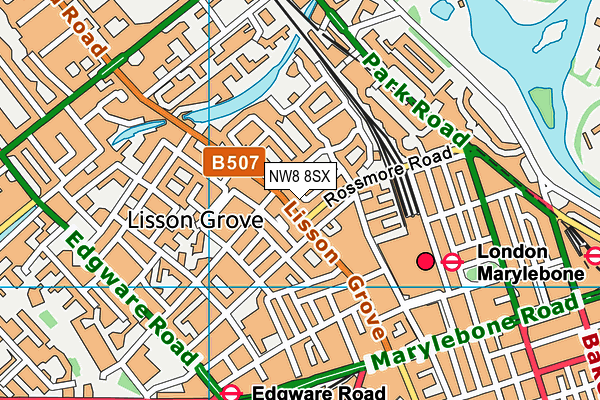 NW8 8SX map - OS VectorMap District (Ordnance Survey)