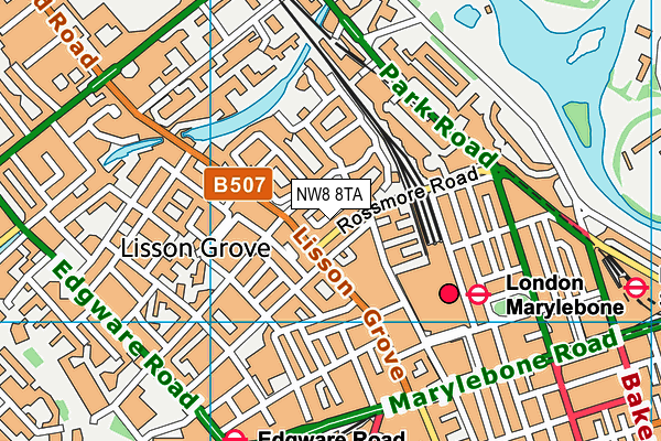 NW8 8TA map - OS VectorMap District (Ordnance Survey)