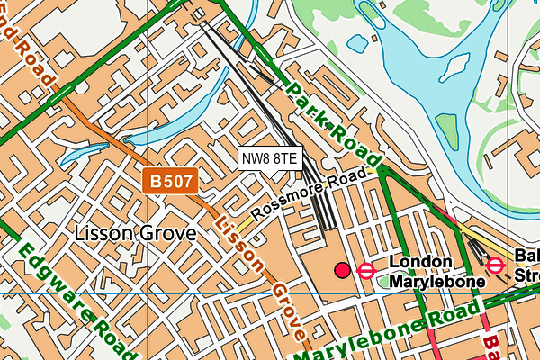 NW8 8TE map - OS VectorMap District (Ordnance Survey)