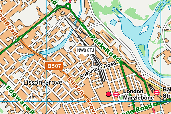 NW8 8TJ map - OS VectorMap District (Ordnance Survey)