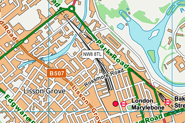 NW8 8TL map - OS VectorMap District (Ordnance Survey)