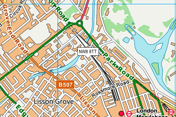 NW8 8TT map - OS VectorMap District (Ordnance Survey)