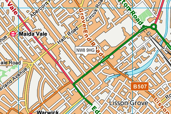 NW8 9HG map - OS VectorMap District (Ordnance Survey)