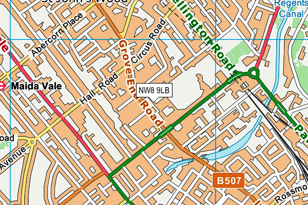 NW8 9LB map - OS VectorMap District (Ordnance Survey)