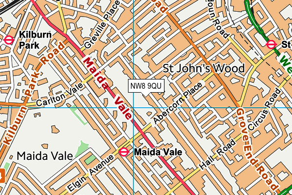 NW8 9QU map - OS VectorMap District (Ordnance Survey)