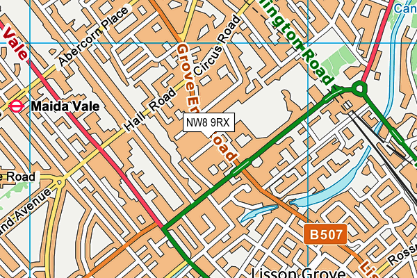NW8 9RX map - OS VectorMap District (Ordnance Survey)