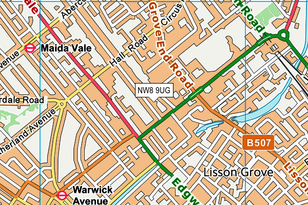 NW8 9UG map - OS VectorMap District (Ordnance Survey)