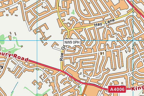 NW9 0PH map - OS VectorMap District (Ordnance Survey)