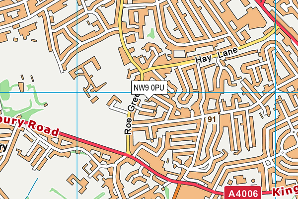NW9 0PU map - OS VectorMap District (Ordnance Survey)