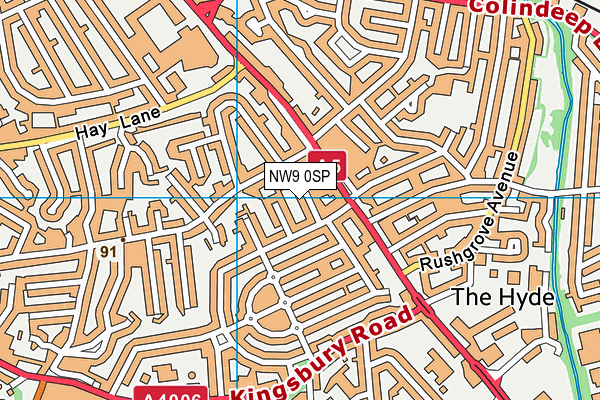 NW9 0SP map - OS VectorMap District (Ordnance Survey)