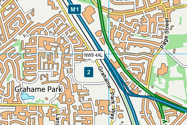 NW9 4AL map - OS VectorMap District (Ordnance Survey)
