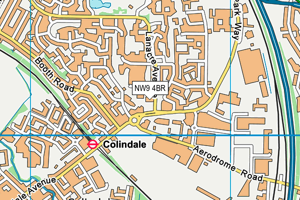 NW9 4BR map - OS VectorMap District (Ordnance Survey)