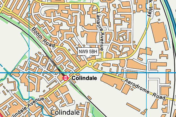 NW9 5BH map - OS VectorMap District (Ordnance Survey)