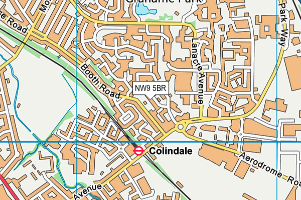 NW9 5BR map - OS VectorMap District (Ordnance Survey)