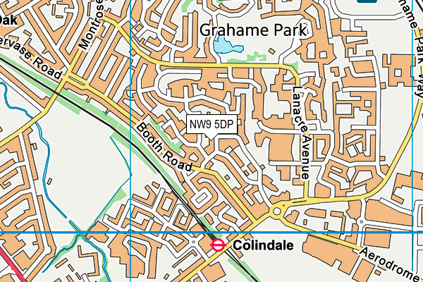 NW9 5DP map - OS VectorMap District (Ordnance Survey)