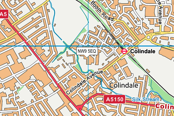 NW9 5EQ map - OS VectorMap District (Ordnance Survey)