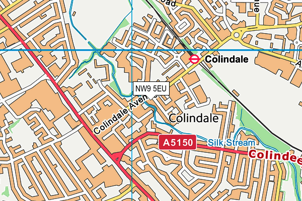 NW9 5EU map - OS VectorMap District (Ordnance Survey)