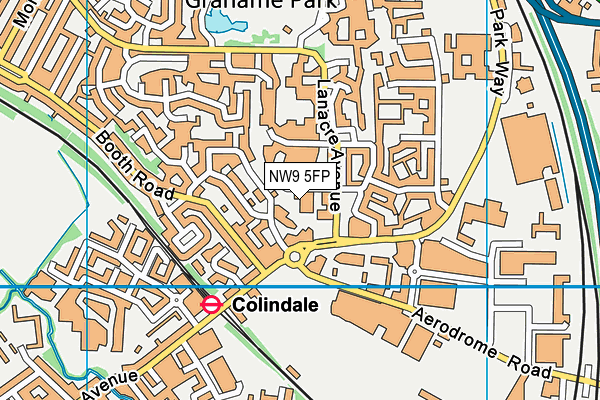 NW9 5FP map - OS VectorMap District (Ordnance Survey)