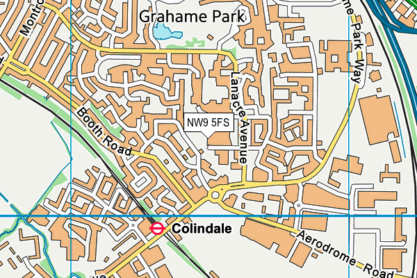 NW9 5FS map - OS VectorMap District (Ordnance Survey)