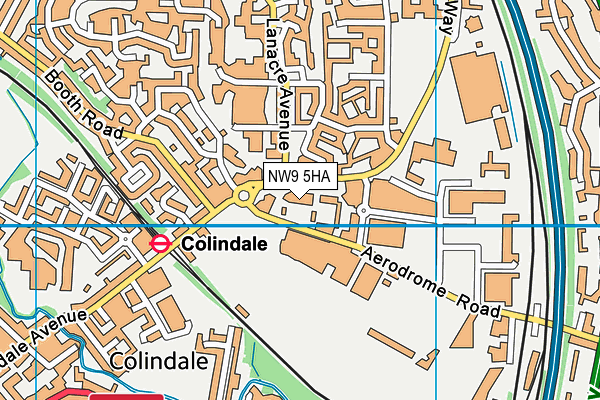 NW9 5HA map - OS VectorMap District (Ordnance Survey)