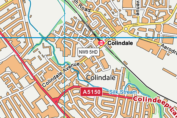 NW9 5HD map - OS VectorMap District (Ordnance Survey)