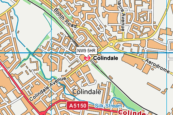 Puregym (London Colindale) map (NW9 5HR) - OS VectorMap District (Ordnance Survey)