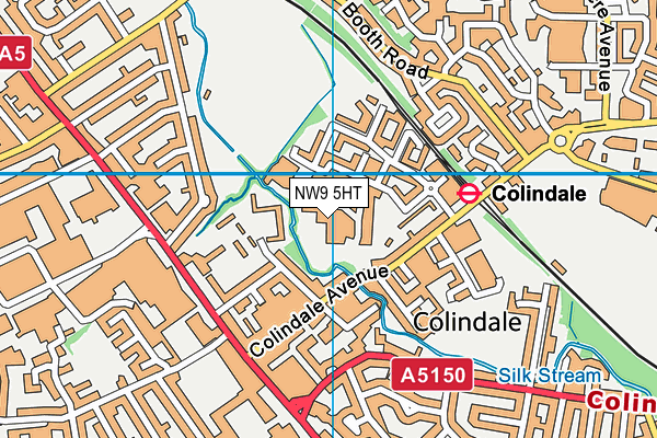 NW9 5HT map - OS VectorMap District (Ordnance Survey)