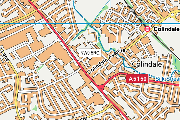 NW9 5RQ map - OS VectorMap District (Ordnance Survey)